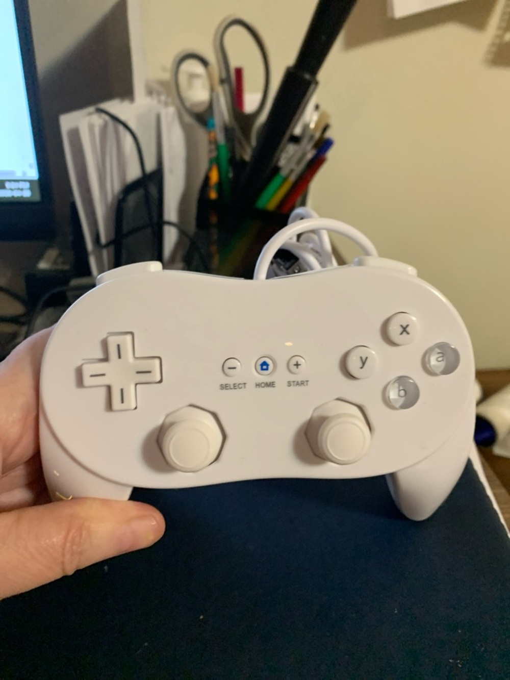 White Wired Game Controller - Compatible Video Game Controller